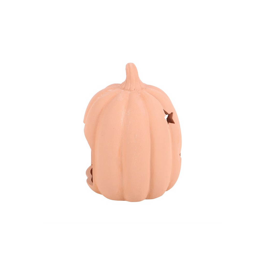 9cm Terracotta Pumpkin Tealight Holder