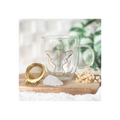 Luna Moth Double Walled Glass Mug with Crystal Tea Infuser