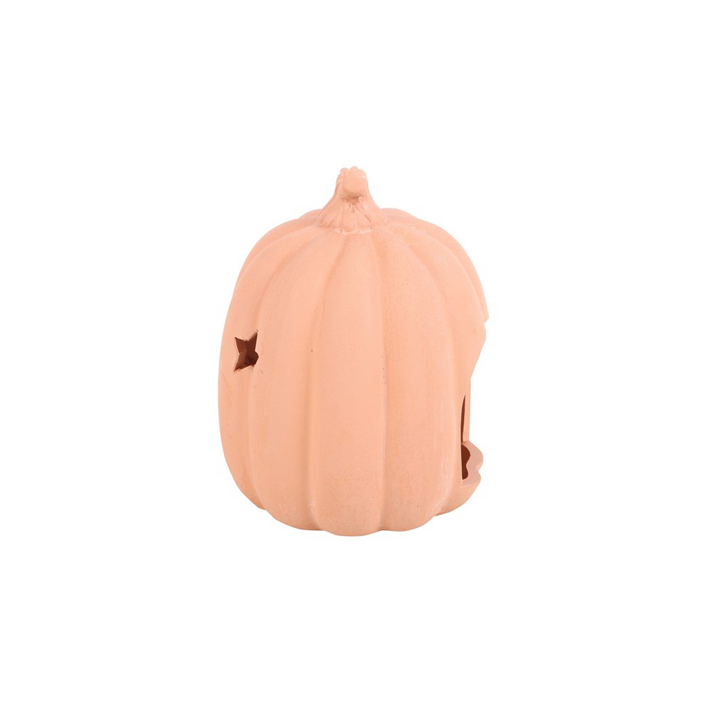 9cm Terracotta Pumpkin Tealight Holder