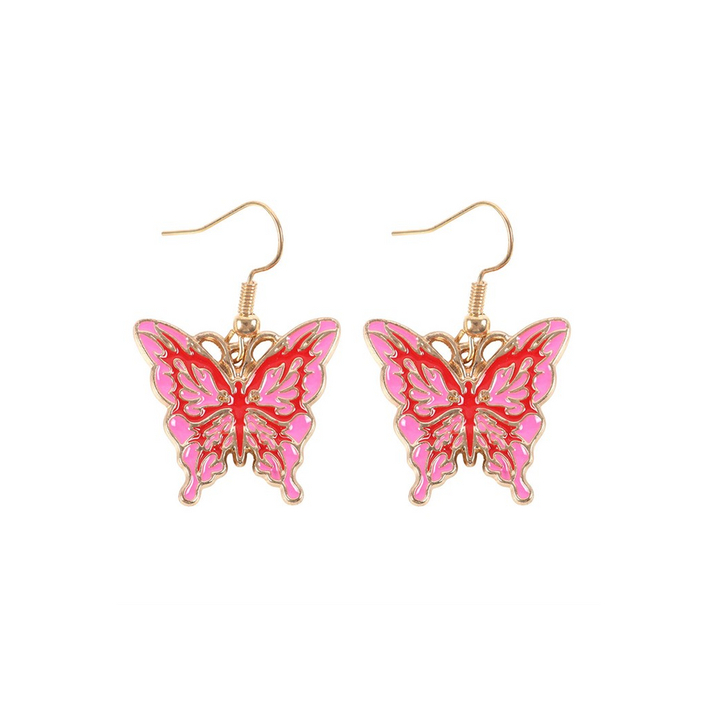 Flaming Butterfly Earrings