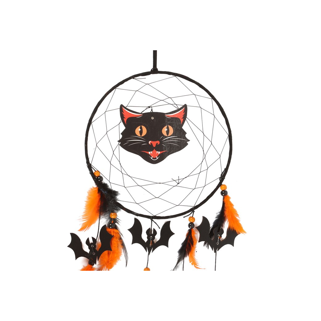 Black Cat Halloween Dreamcatcher