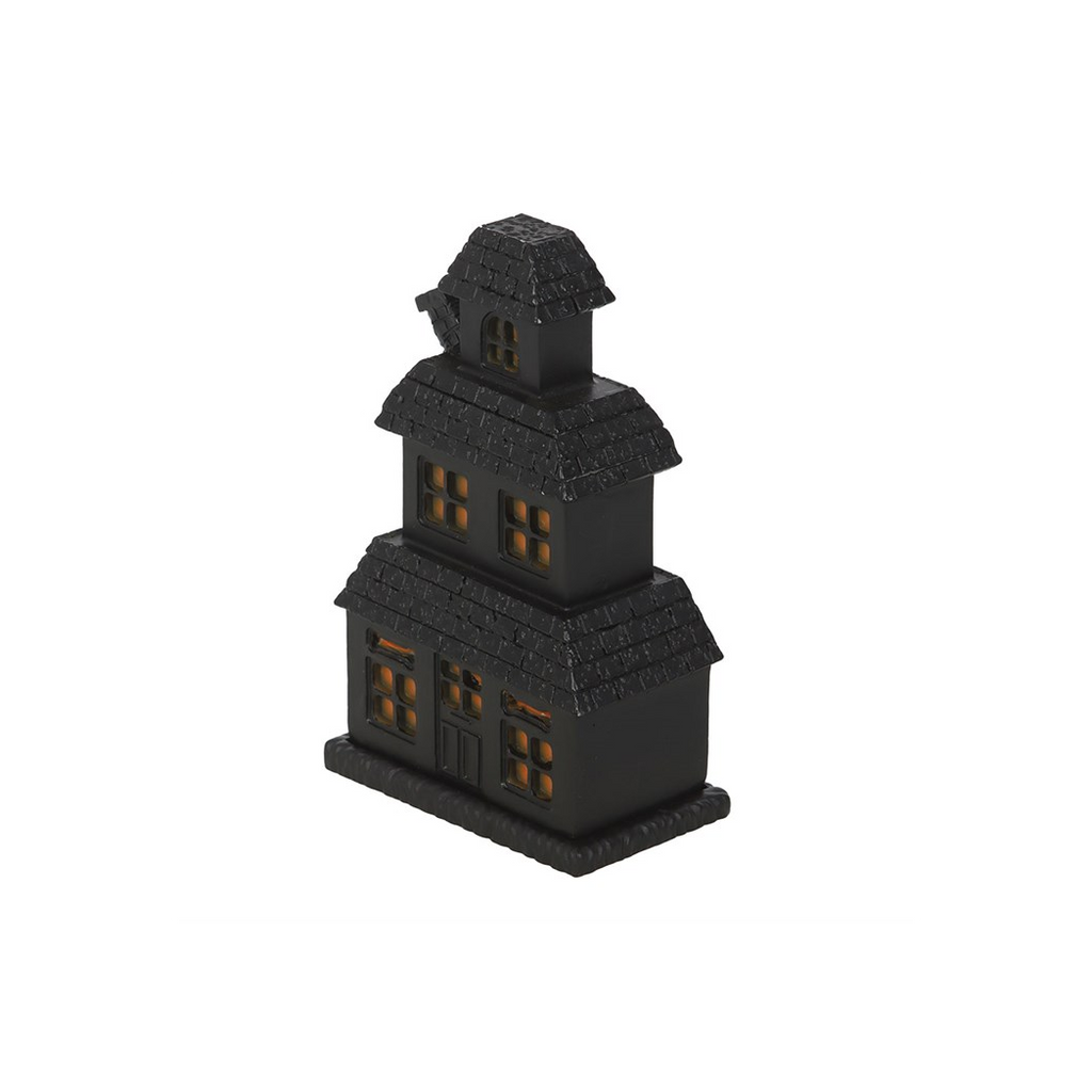 Black Haunted House Incense Cone Holder
