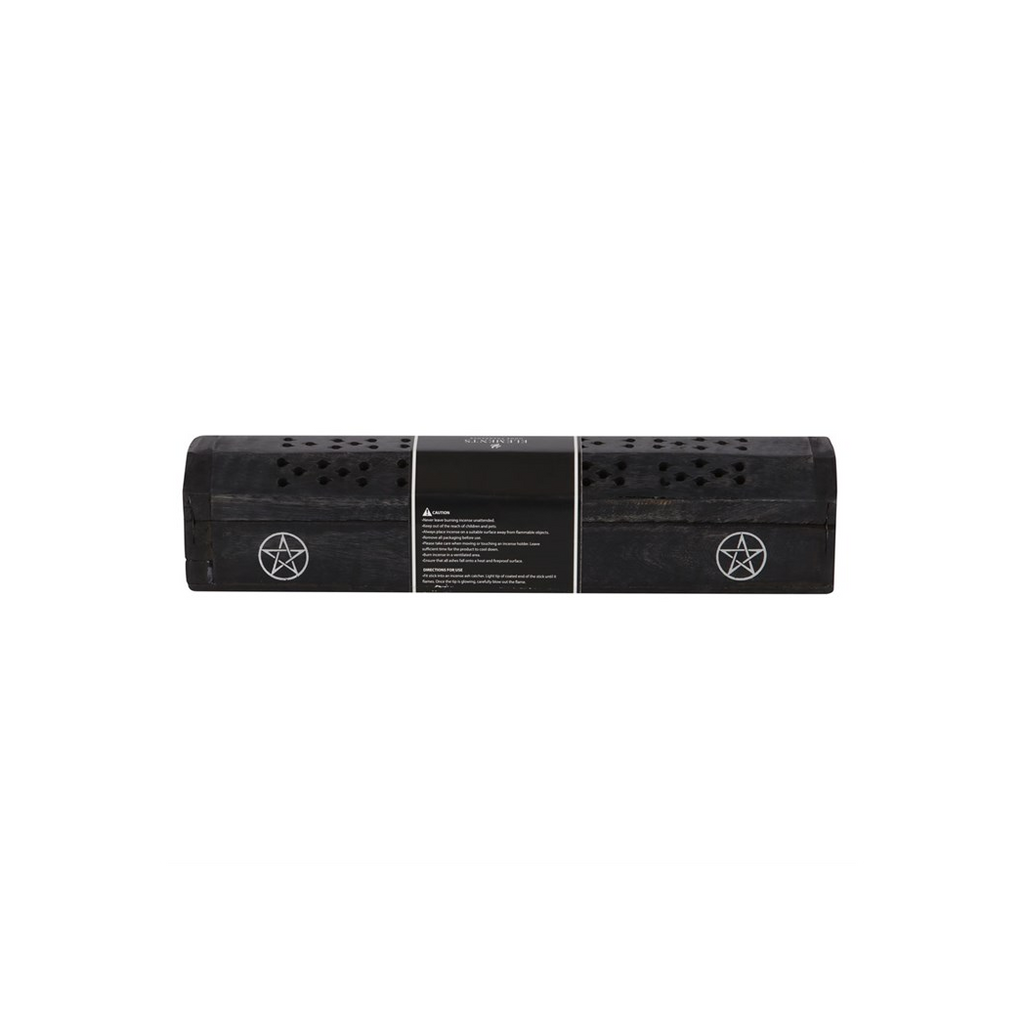 Pentagram Wooden Black Pepper Incense Box Set