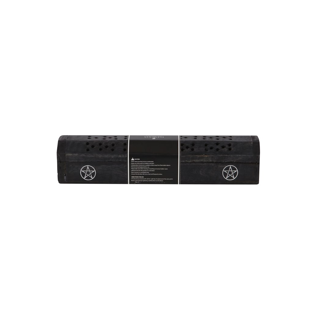 Pentagram Wooden Black Pepper Incense Box Set
