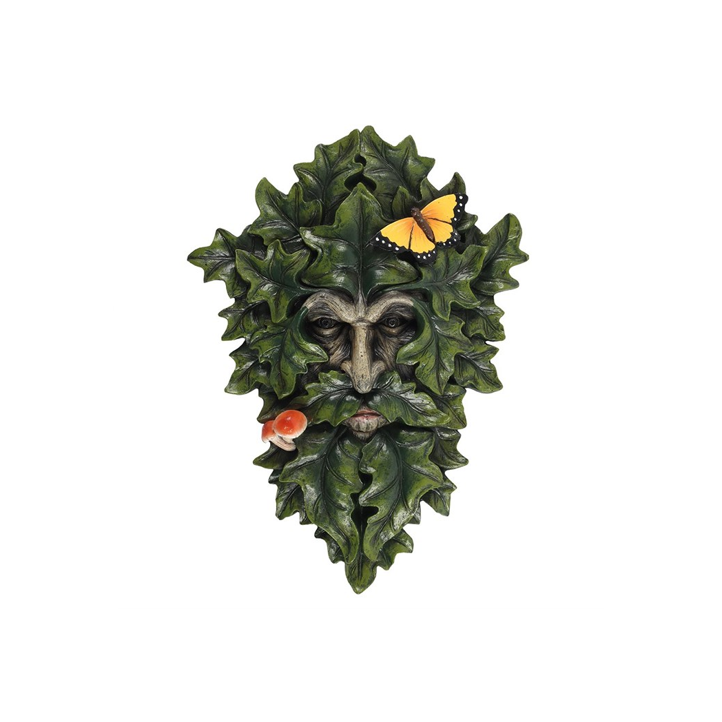 29x21cm Leafy Green Man Wall Plaque