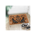 Natural Frightful Folk Cat Doormat