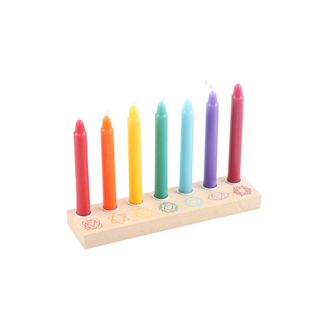Chakra Energy Candle and Crystal Gift Set
