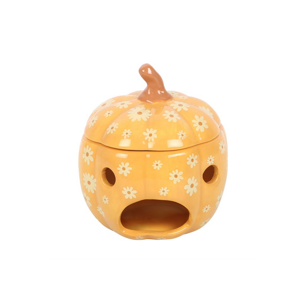 Groovy Floral Pumpkin Oil Burner