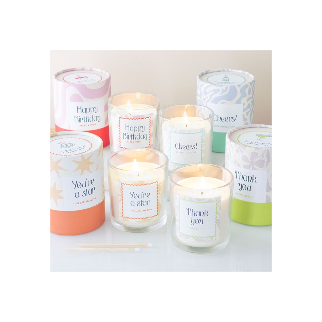 Cheers Congratulations Champagne Fizz Candle