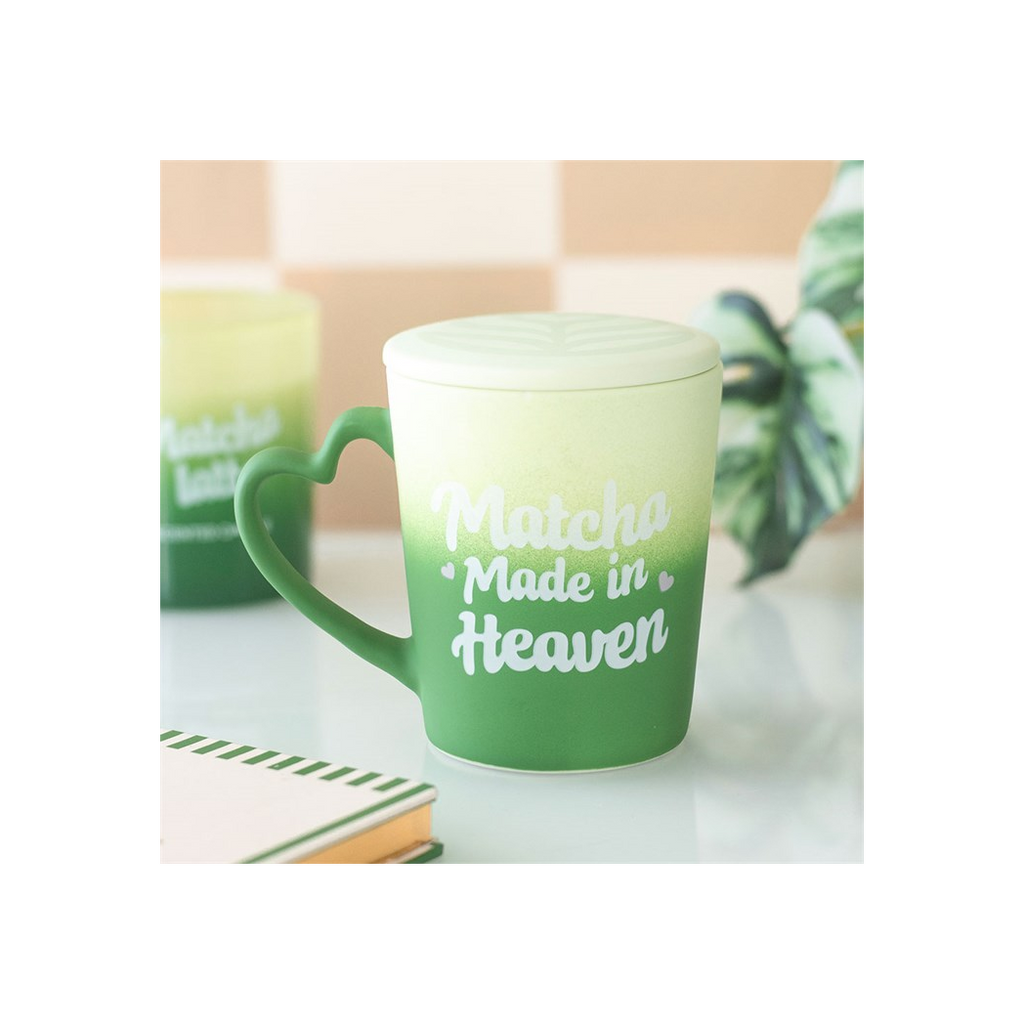 Matcha Made in Heaven Mug with Coaster Lid