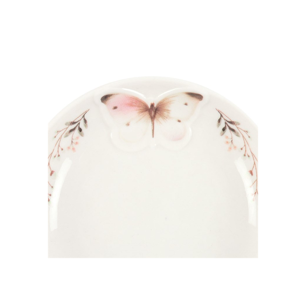 White Butterfly Trinket Dish