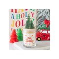 Bah Humbug Orange & Clove Glass Candle with Tree