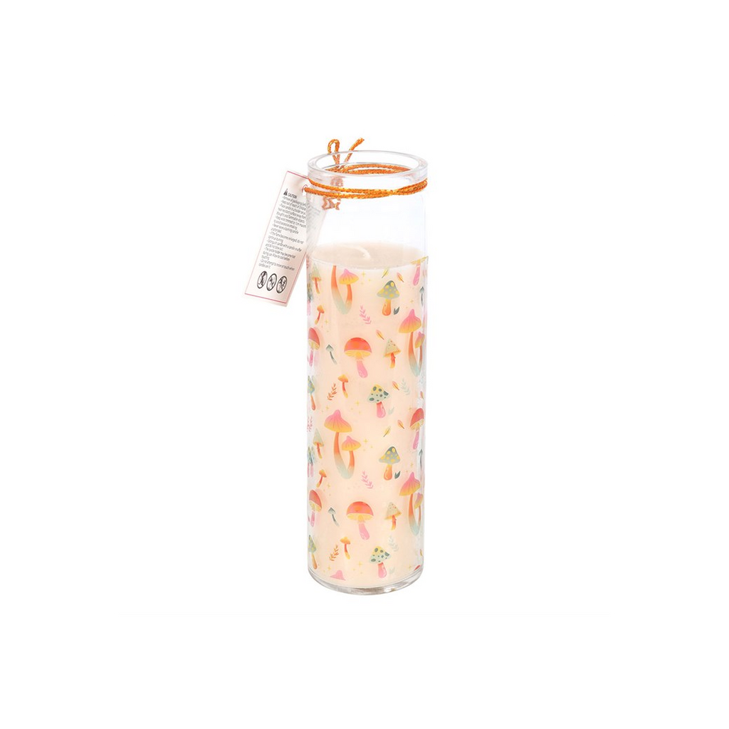 Funky Fungi Mushroom Print Tube Candle