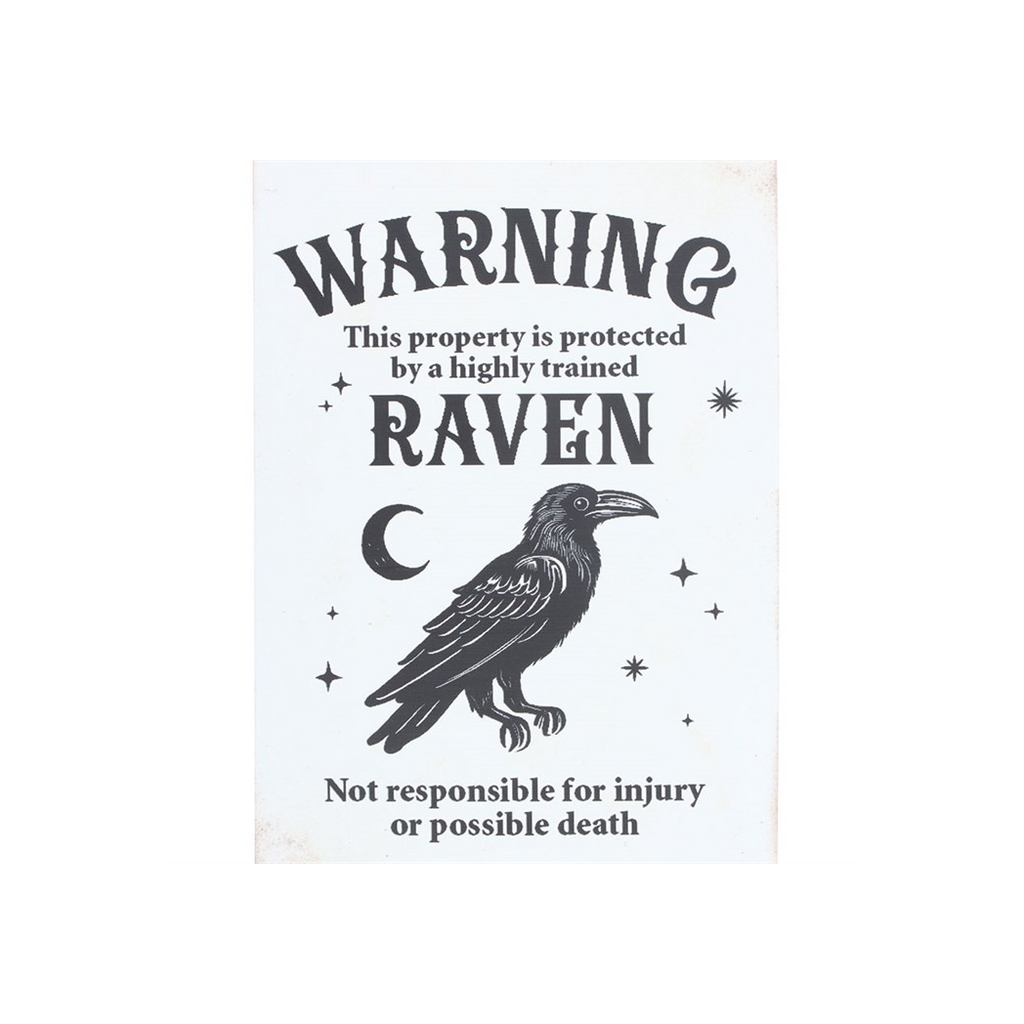 Protected by a Raven Hanging Sign
