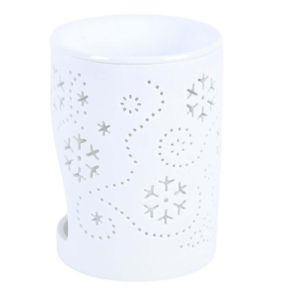 White Snowflake Cut Out Oil Burner and Wax Warmer