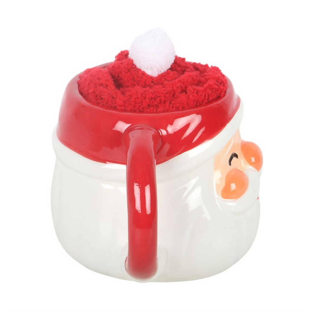 Jolly Santa Christmas Mug and Socks Set