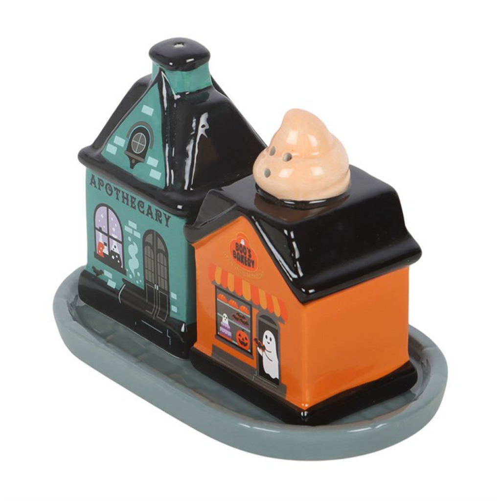 Spooky Street Salt and Pepper Shakers