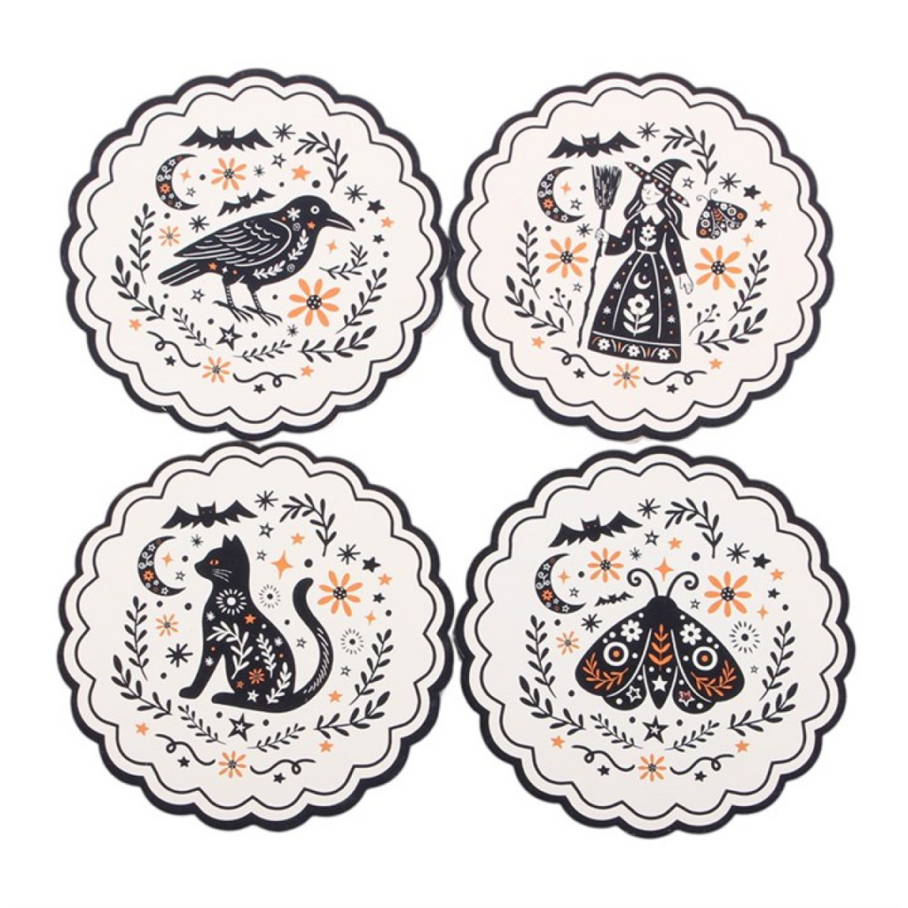 Frightful Folk Coaster Set