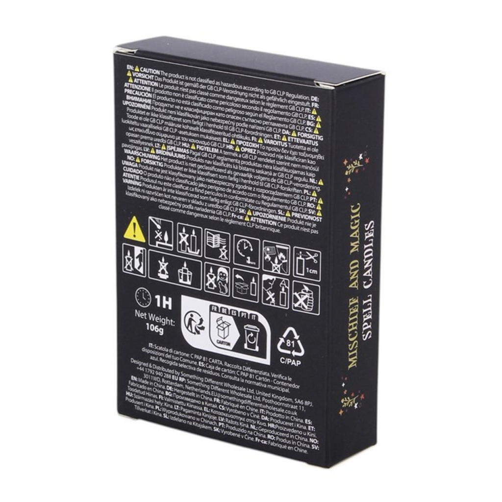 Pack of 12 Mischief and Magic Spell Candles