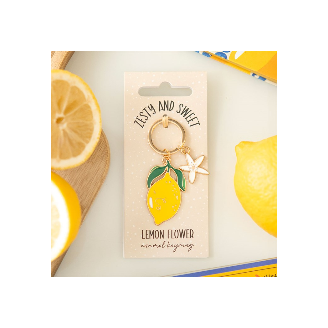 Lemon Flower Keyring