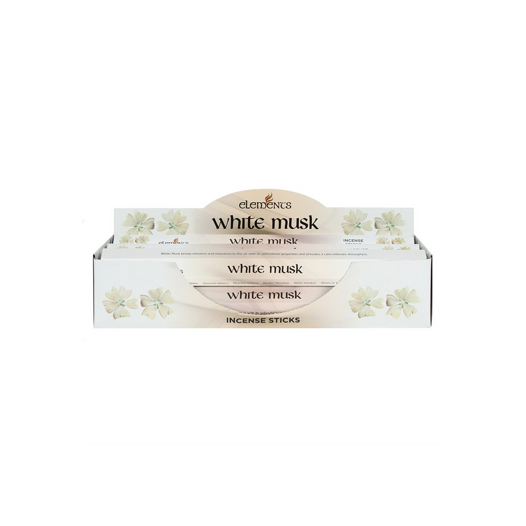 Set of 6 Packets of Elements White Musk Incense Sticks