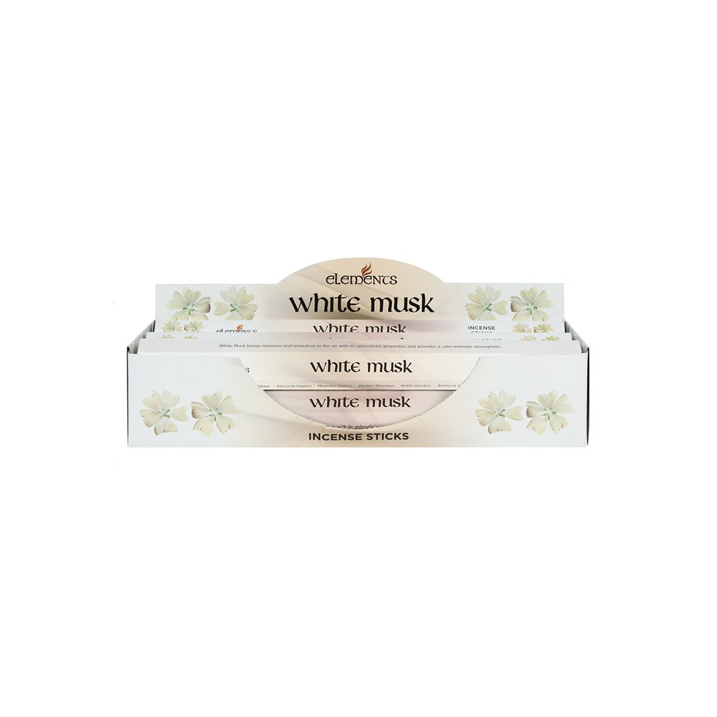 Set of 6 Packets of Elements White Musk Incense Sticks