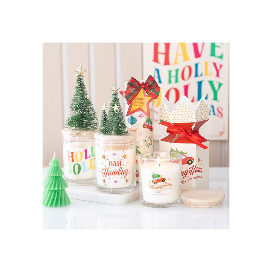 Nostalgic Christmas Print Christmas Pudding Scented Tube Candle