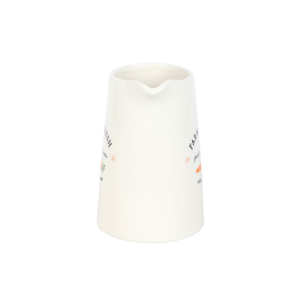 Farm Fresh Carrot Patch Ceramic Flower Jug