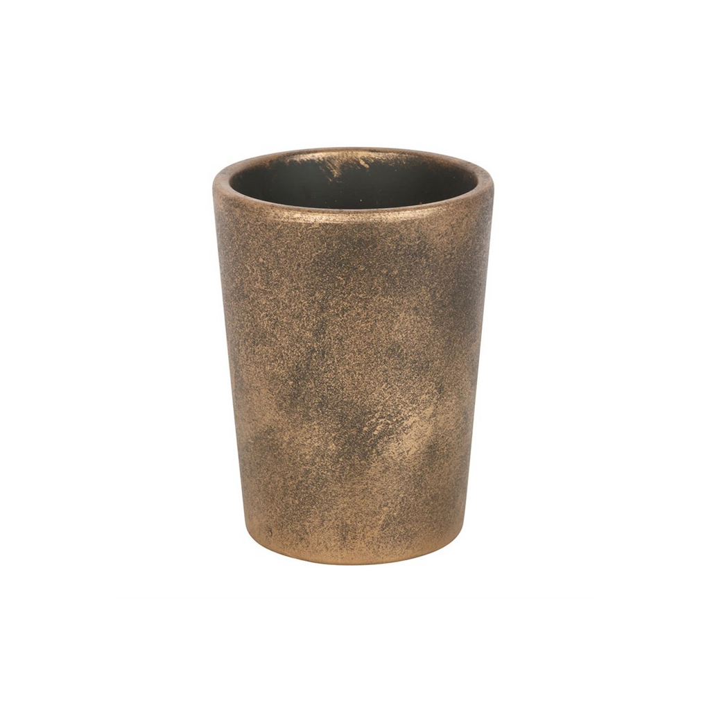 Moon Gazing Hare  Bronze Terracotta Plant Pot by Lisa Parker