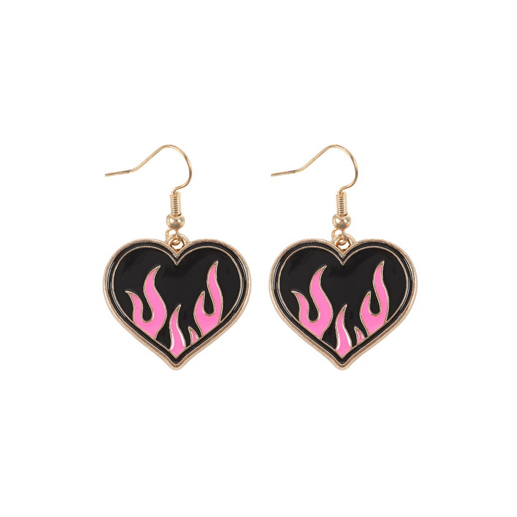 Burning Heart Earrings
