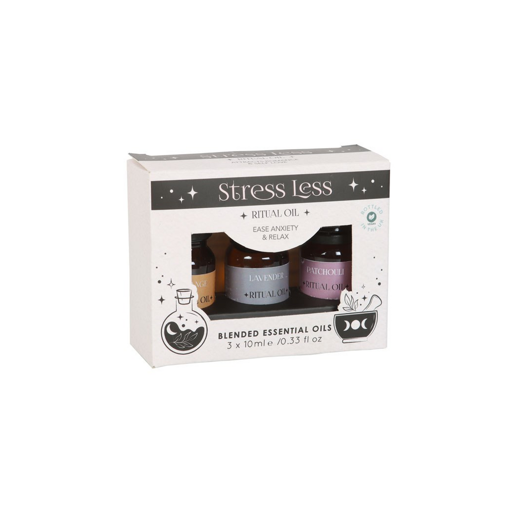 Set of 3 Stress Less Ritual Blended Essential Oils