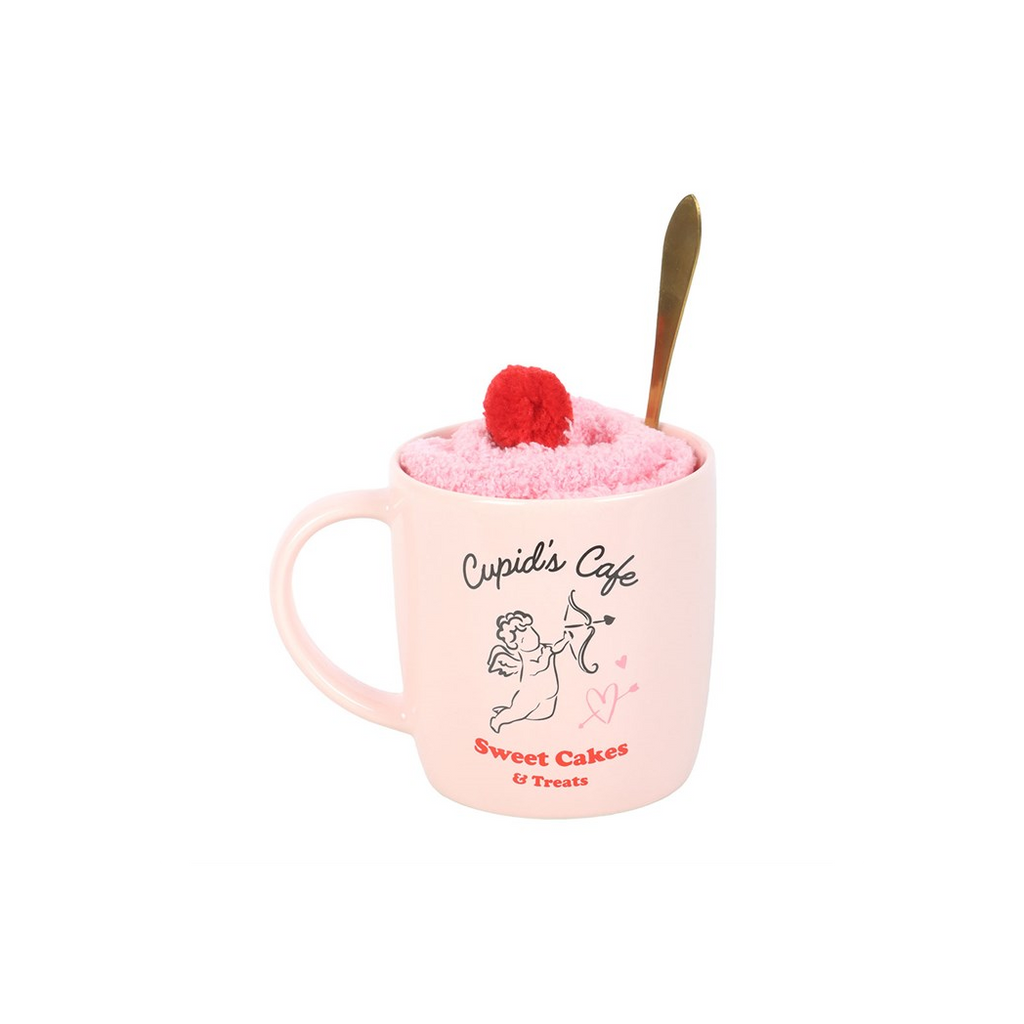 Cupid's Café Mug, Spoon and Socks Set