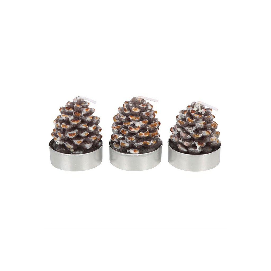 Set of 6 Pinecone Tealight Candles