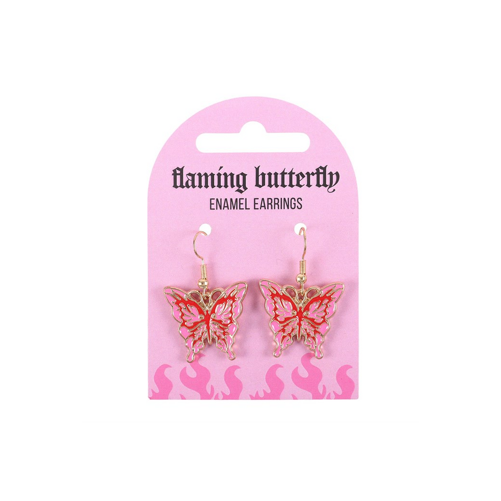 Flaming Butterfly Earrings