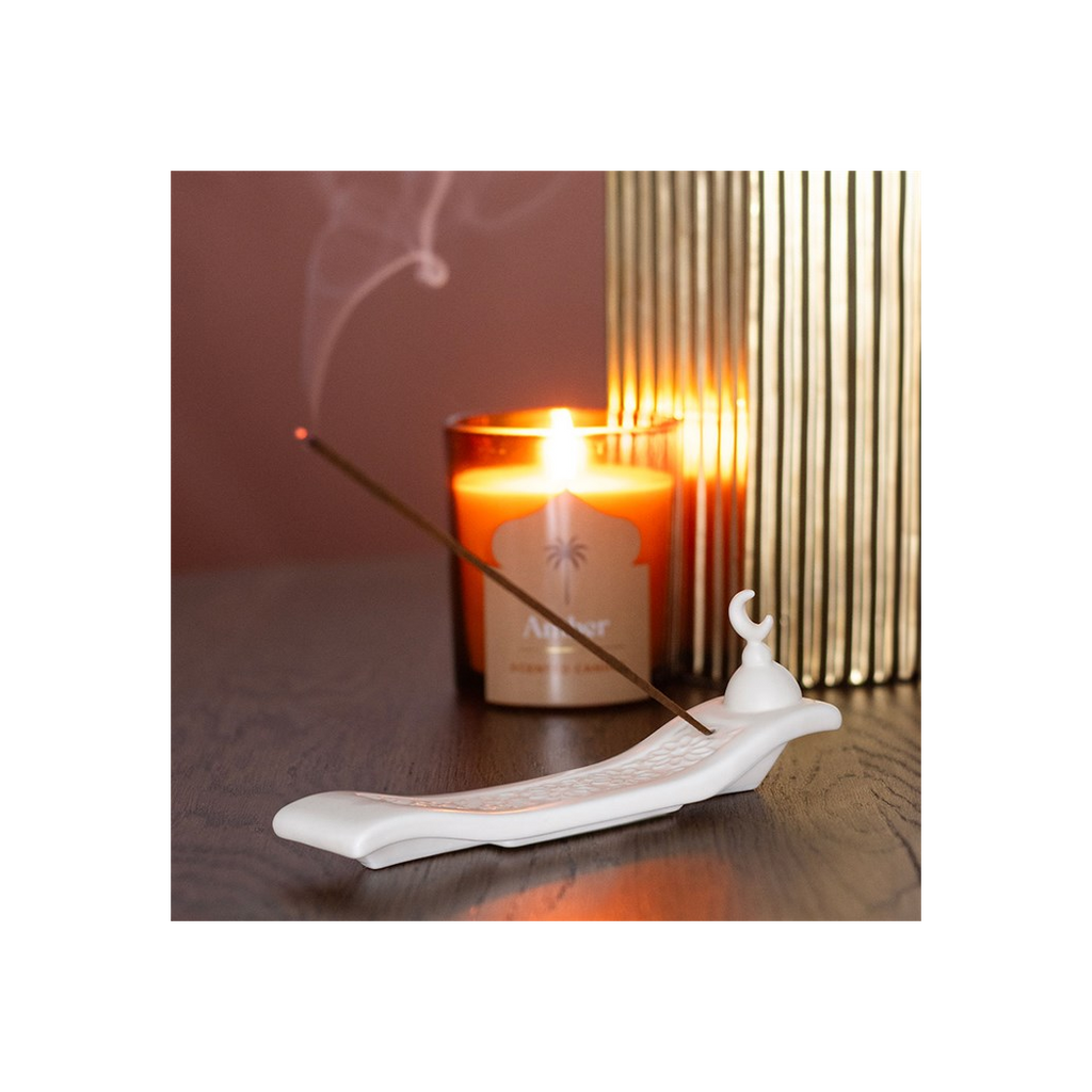 Geometric Crescent Moon Incense Ash Catcher