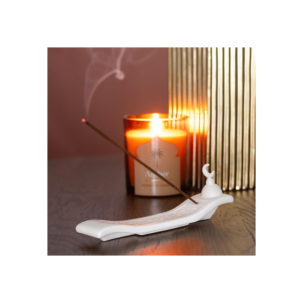 Geometric Crescent Moon Incense Ash Catcher