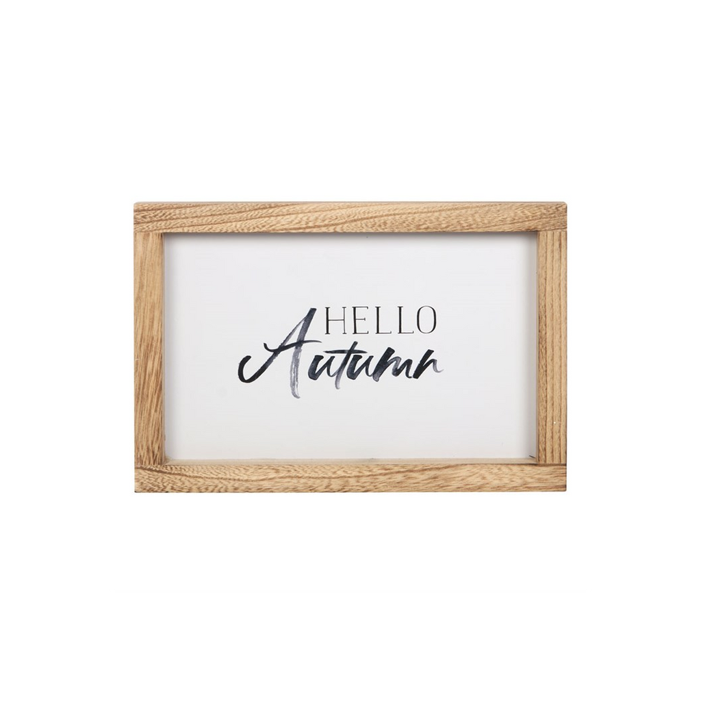 Hello Autumn Wooden Frame Sign
