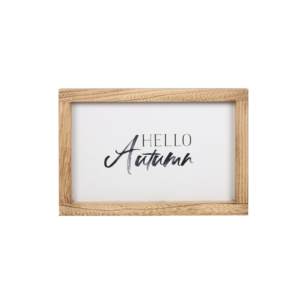Hello Autumn Wooden Frame Sign