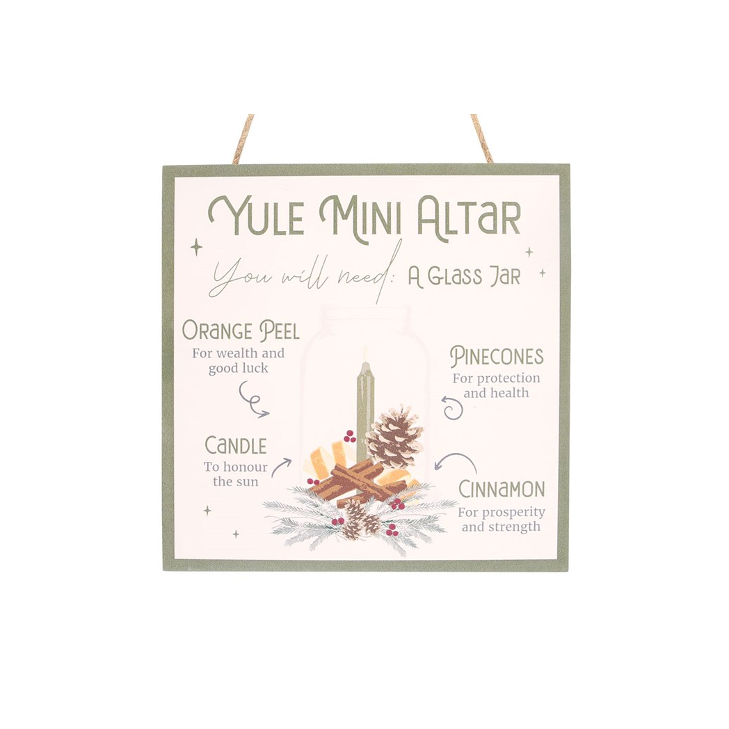 20cm Yule Altar MDF Hanging Sign