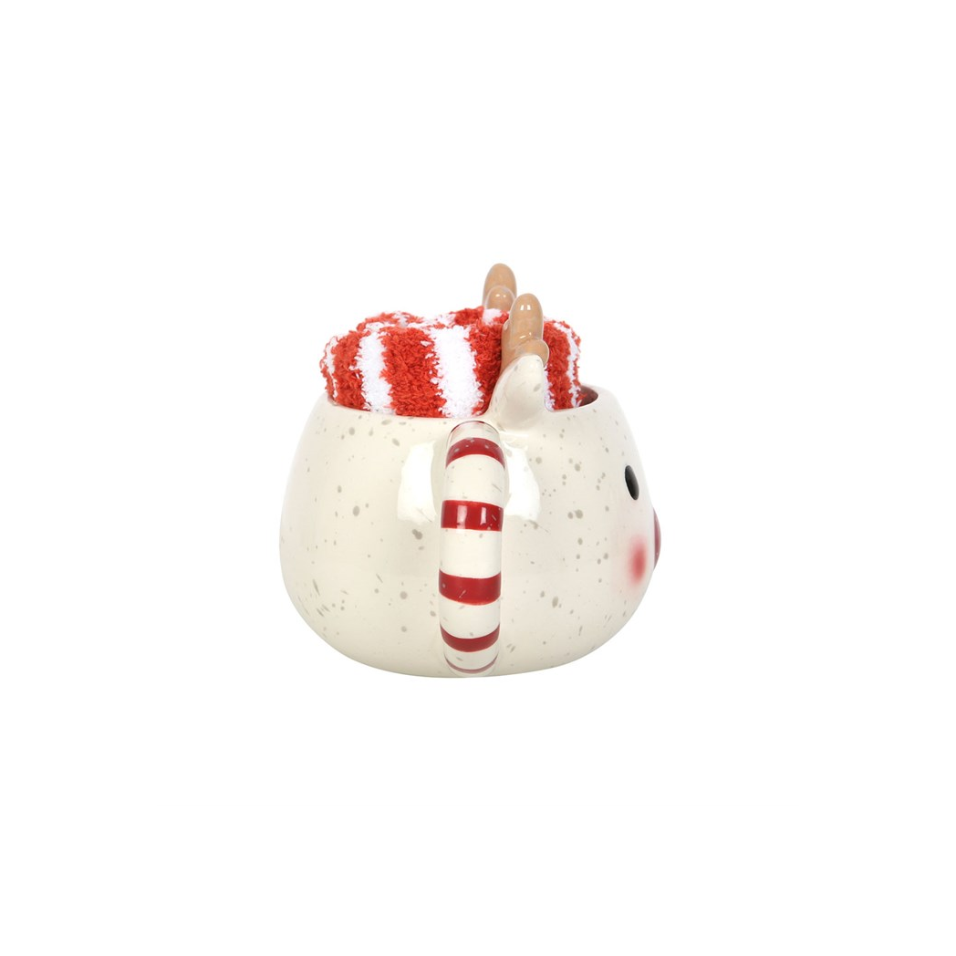 Rudolph Reindeer Mug and Socks Set