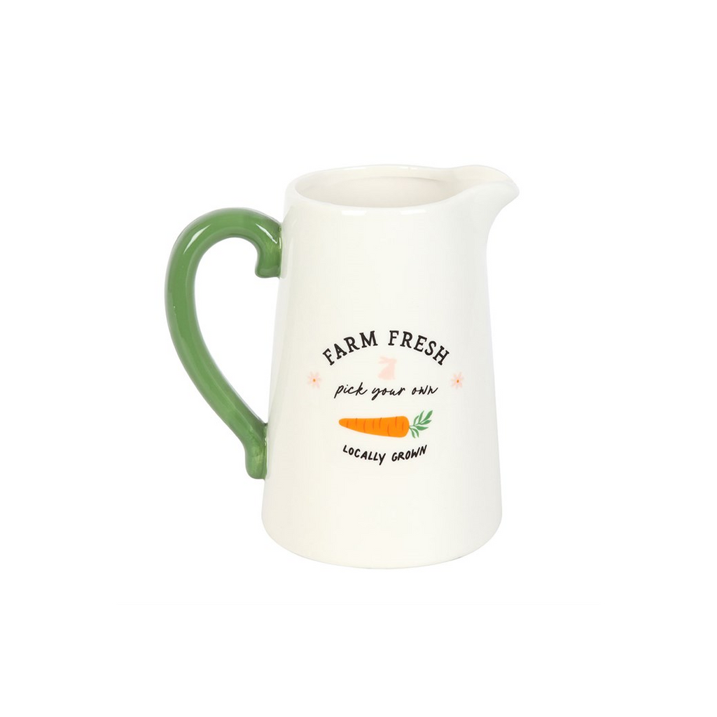 Farm Fresh Carrot Patch Ceramic Flower Jug