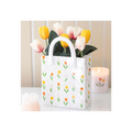 Tulip Print Ceramic Bag-Shaped Flower Vase