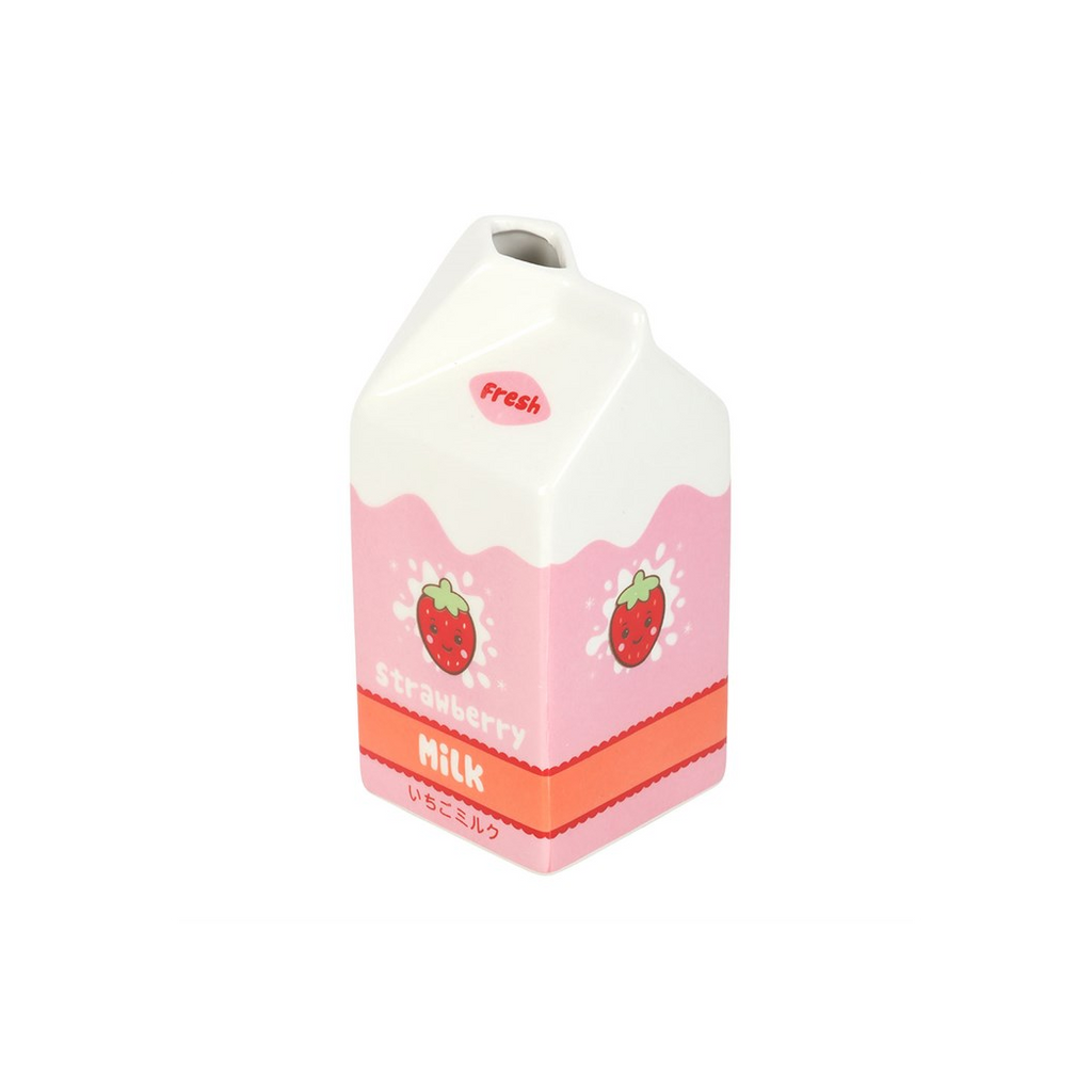 Strawberry Milk Carton Flower Vase