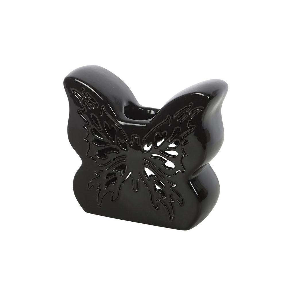 Black Cut-Out Butterfly Oil Burner