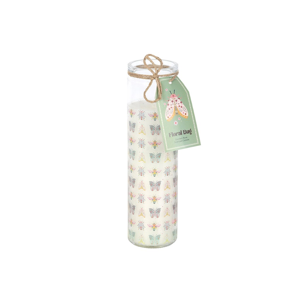 Floral Bug Garden Rose Tube Candle