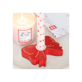 Red Bow Taper Candle Holder