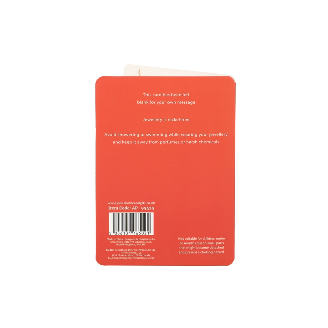 Best Teacher Apple Necklace on Greeting Card