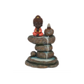 Red Buddha and Rock Pond Backflow Incense Burner