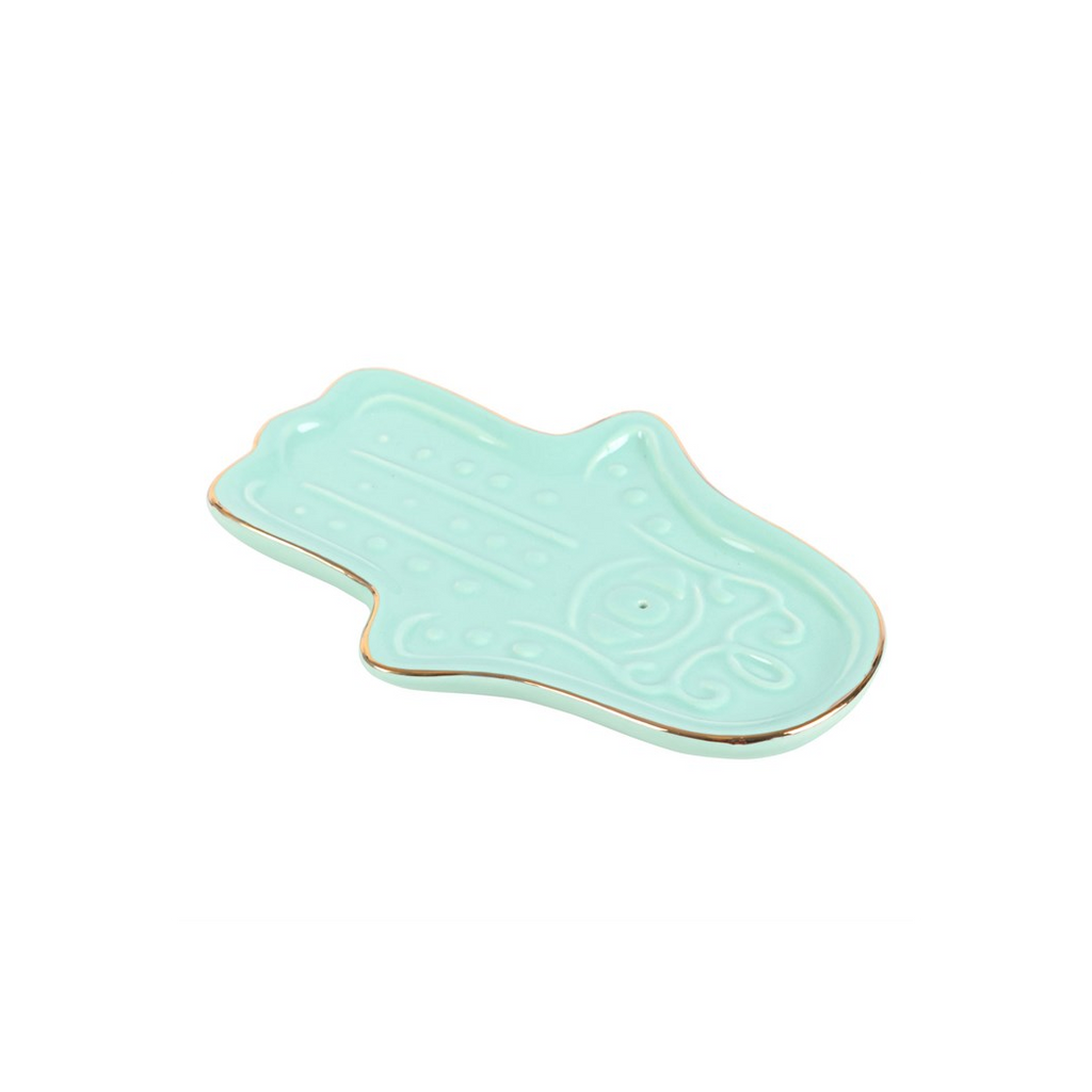 Blue Hamsa Hand Incense Stick Holder