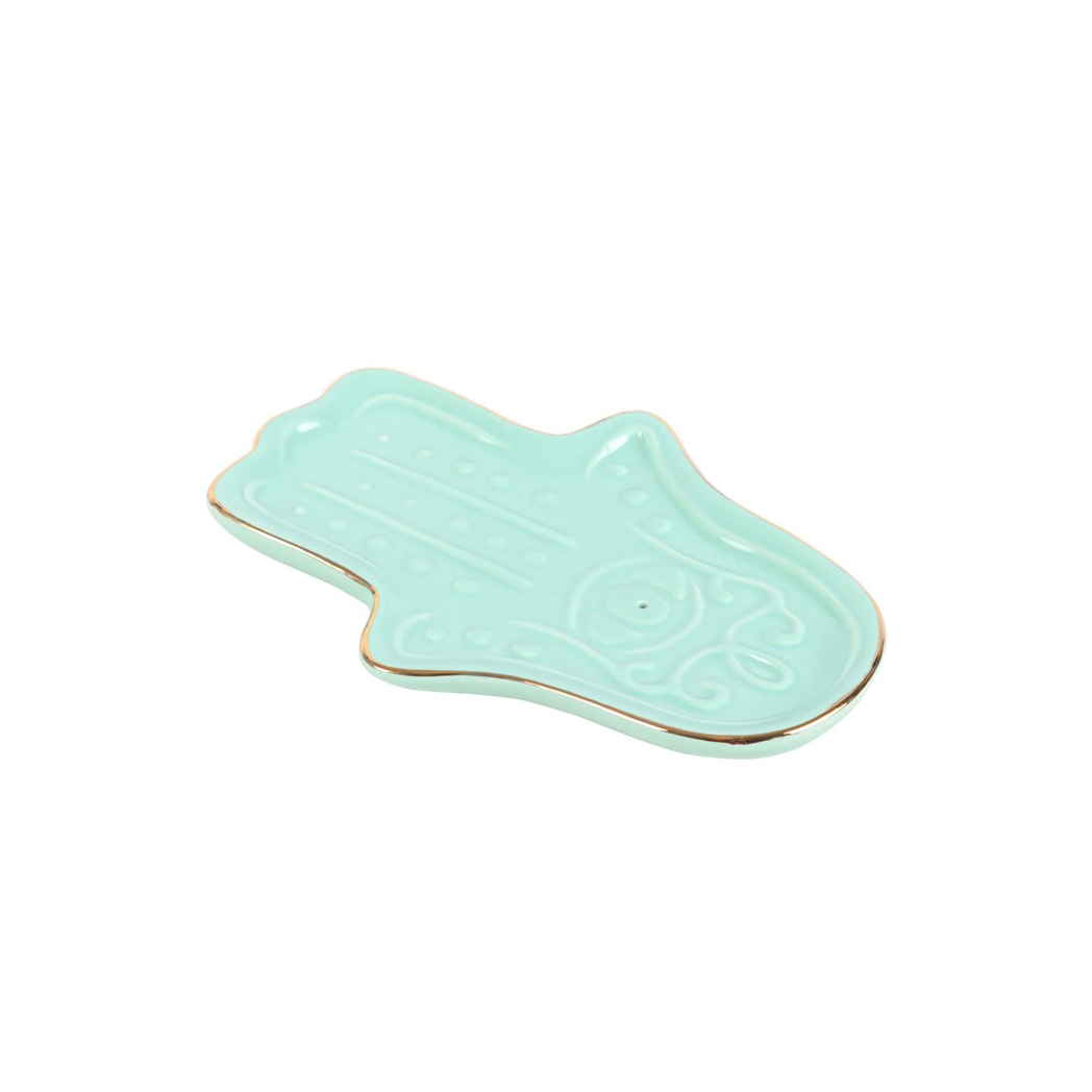 Blue Hamsa Hand Incense Stick Holder